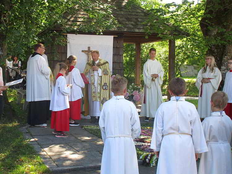 Fronleichnamsprozession in Wegscheid, Kohlbauerkapelle 2017