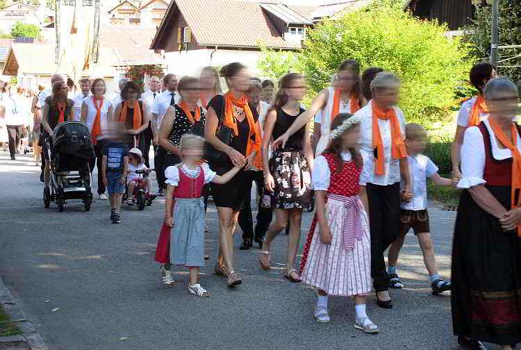 Fronleichnamsprozession in Wegscheid, Prozession